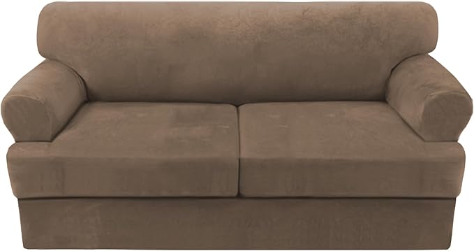 H.VERSAILTEX Sofa Cover 3 Piece T Cushion Sofa Slipcovers Thick Velvet Couch by HVERSAILTEX