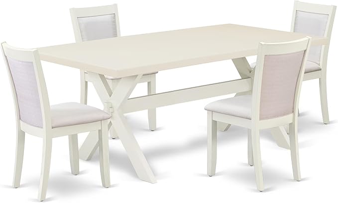 East West Furniture X027MZ001-5 5 Piece Kitchen Table & Chairs Set Includes a by EastWestFurniture