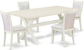 East West Furniture X027MZ001-5 5 Piece Kitchen Table & Chairs Set Includes a by EastWestFurniture
