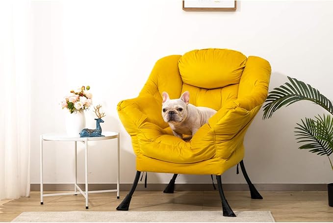 HollyHOME Modern Fabric Large Lazy Chair, Accent Oversized Comfy Reading Chair - Image 6