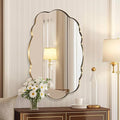 ANDY STAR Brushed Gold Scalloped Mirror by ANDYSTAR