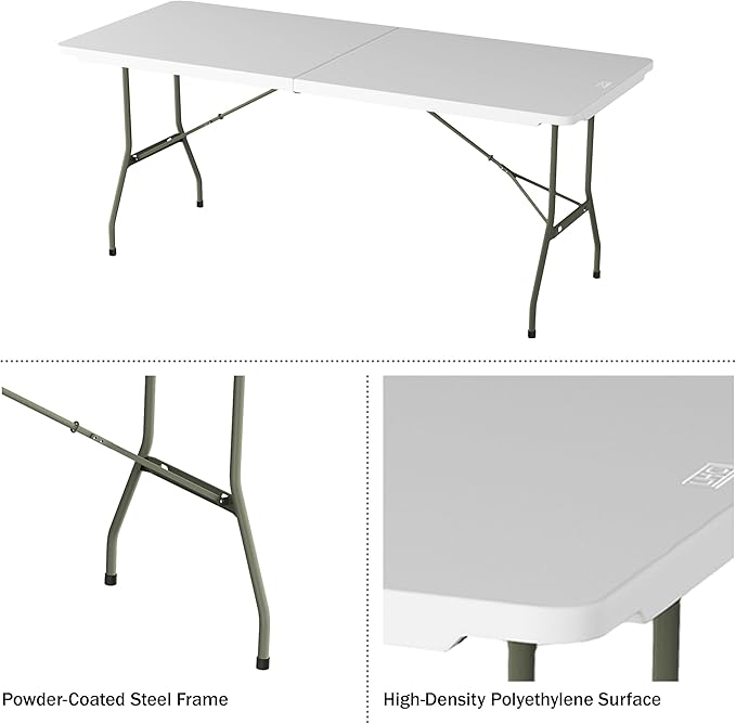 Lavish Home 6-Foot Folding Table - Image 5