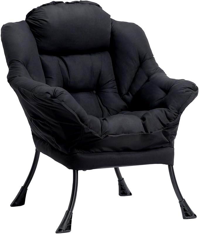 HollyHOME Modern Fabric Large Lazy Chair, Accent Oversized Comfy Reading Chair by HollyHOME