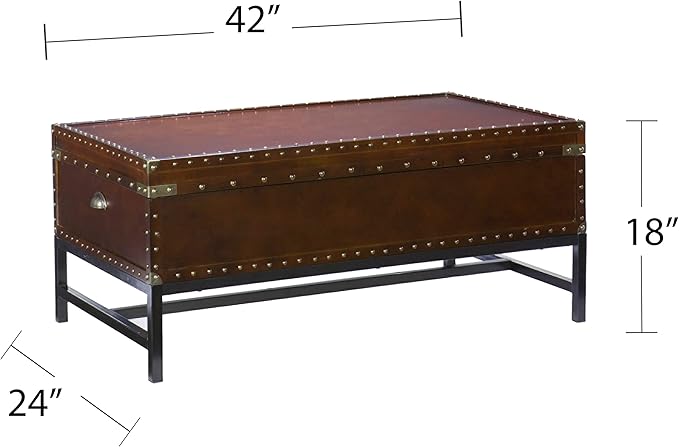SEI Furniture Voyager Storage Cocktail Table - Image 3