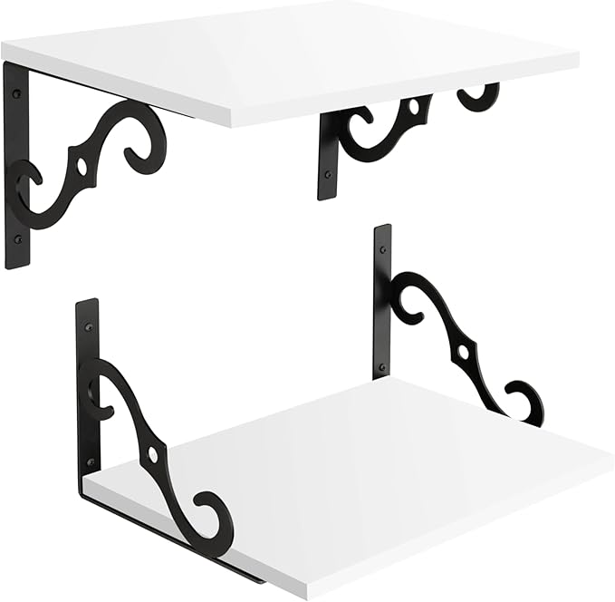 DINZI LVJ Deep Floating Shelves, Wide Display Shelf Wall Mounted by DINZILVJ