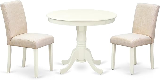 East West Furniture ANAB3-LWH-02 3 Piece Dinette Set by EastWestFurniture