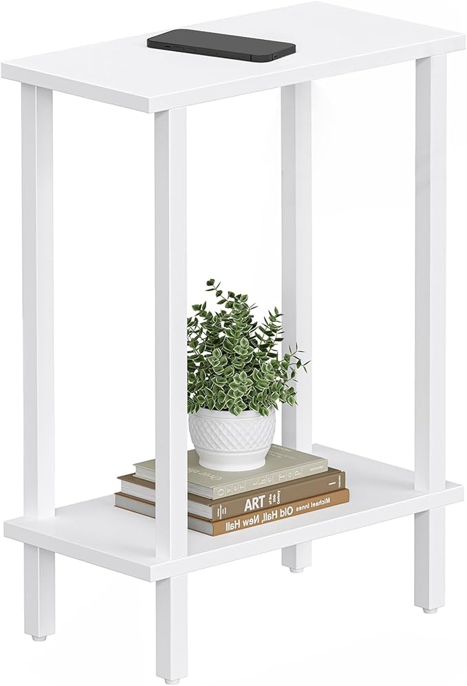TUTOTAK Small Side Table, Narrow End Table, Skinny Sofa Table, Slim Nightstand by WelcometotheTUTOTAKHome