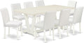 East West Furniture V027AB264-9 9 Piece Modern Dining Table Set Includes a by EastWestFurniture