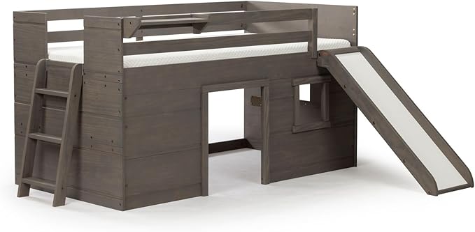 Max & Lily Loft Bed Twin Size, Solid Wood Low Loft Bed - Image 3