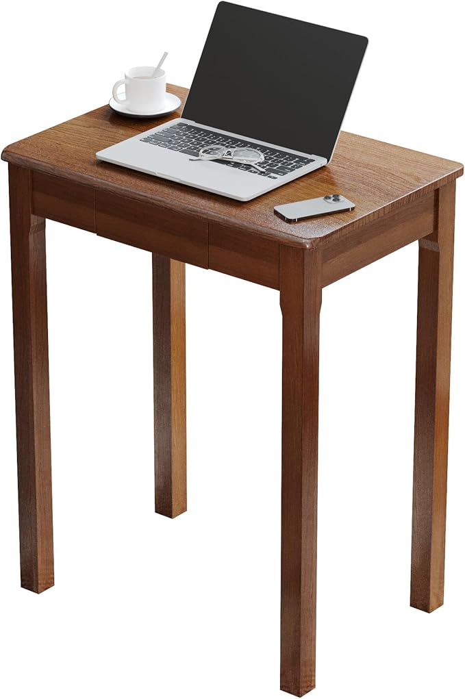 Solid Wood Desk with Drawers by ENPKLUTE