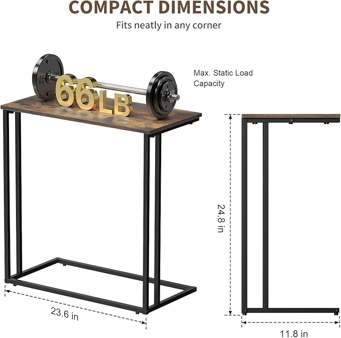 C-Shaped Side Table, Modern End Table - Image 3