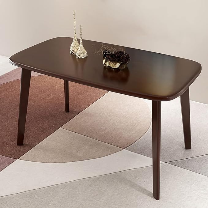 WoodShine Mid Century Modern Real Solid Wood Dining Table, Working Desk - Image 2