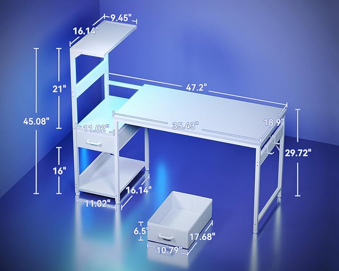 Casaottima 48 Inch Gaming Desk - Image 3