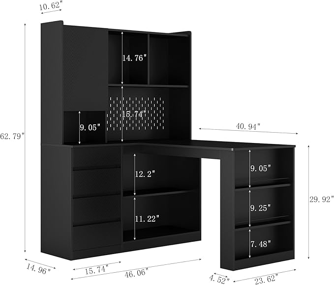 KEIKI L Shaped Home Office Desks - Image 2