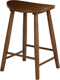 Nora 25" Counter Height Bar Stool, Backless Wooden Stool by ARROWSTONE