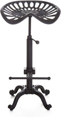 LOKKHAN Tractor Seat Bar Stool-Rustic Industrial Bar Stool-Farmhouse Cast Iron by LOKKHAN