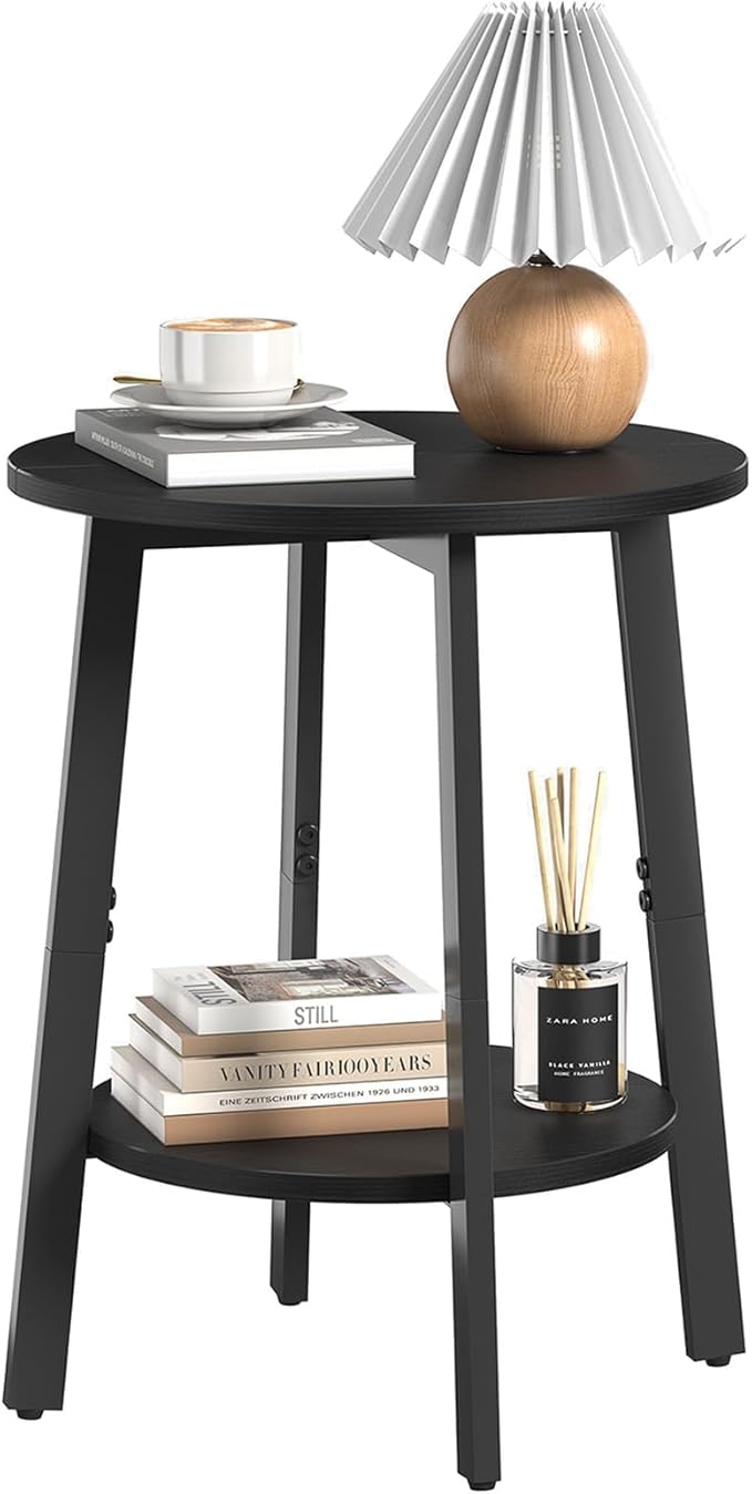 Side Table, Small Round End Table by Unknown