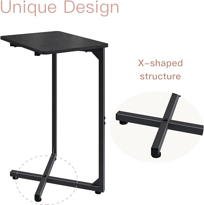 NEFROM C-Shaped End Table, Small Side Table - Image 7