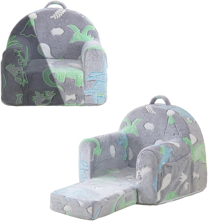 Toddler Chair Comfy, Toddler Couch Fold Out, 2-in-1 Kids Sofa, Flip Out Kids by Kisdsa