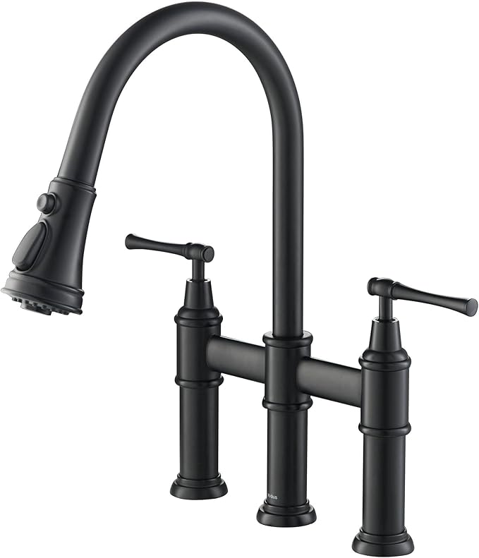 KRAUS Allyn Transitional Bridge Kitchen Faucet by KRAUS