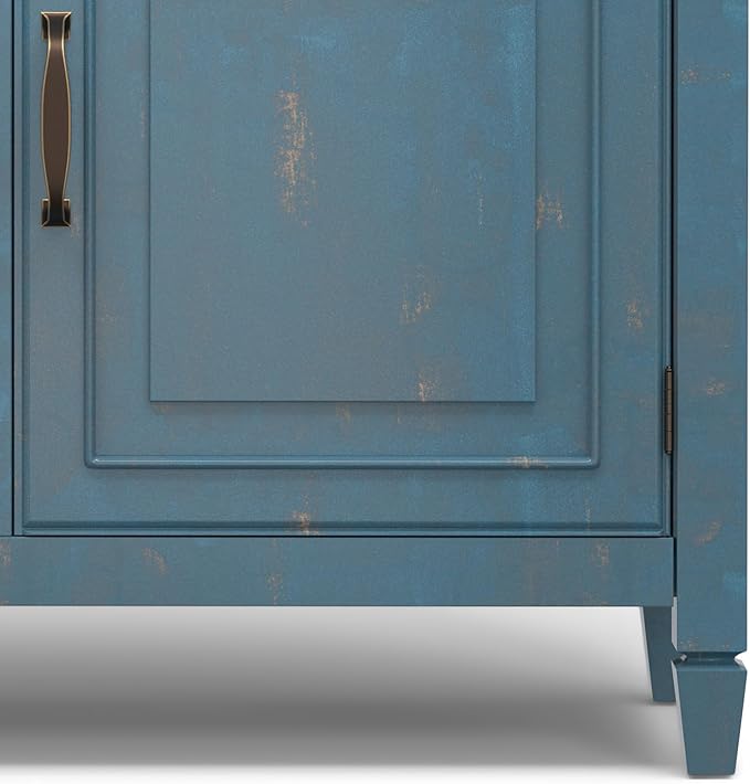 SIMPLIHOME Connaught 40-inch Wide Solid Wood Storage Cabinet in Distressed - Image 8