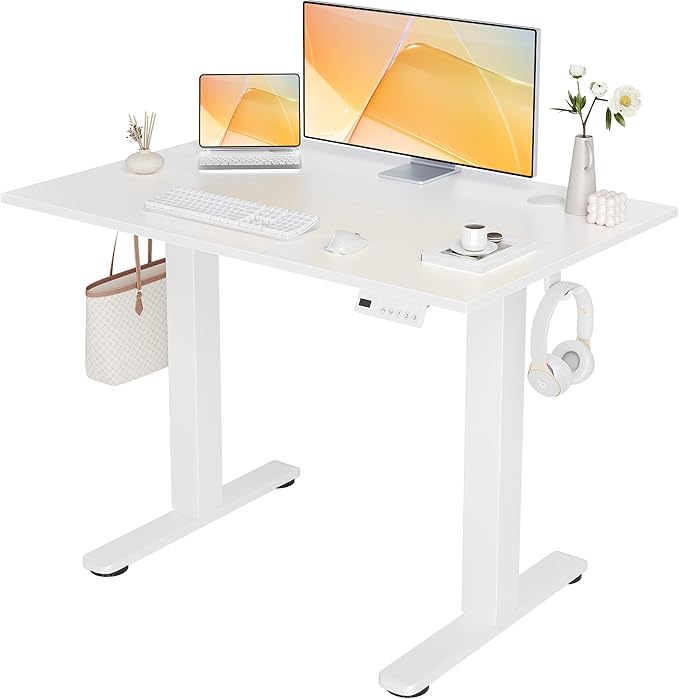 Seang Electric Standing Desk Adjustable Height, 40 x 24 Inch Sit Stand Desk by Unknown