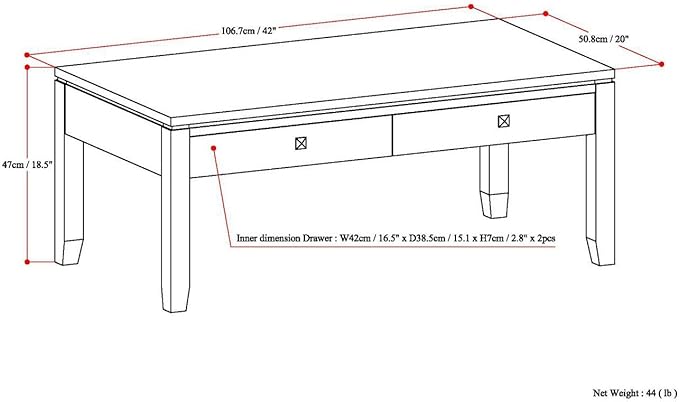 SIMPLIHOME Cosmopolitan Coffee Table - Image 3