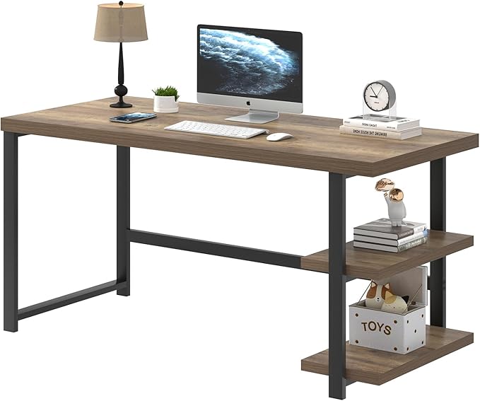 FOLUBAN Computer Desk, Modern Home Office Desk - Image 8