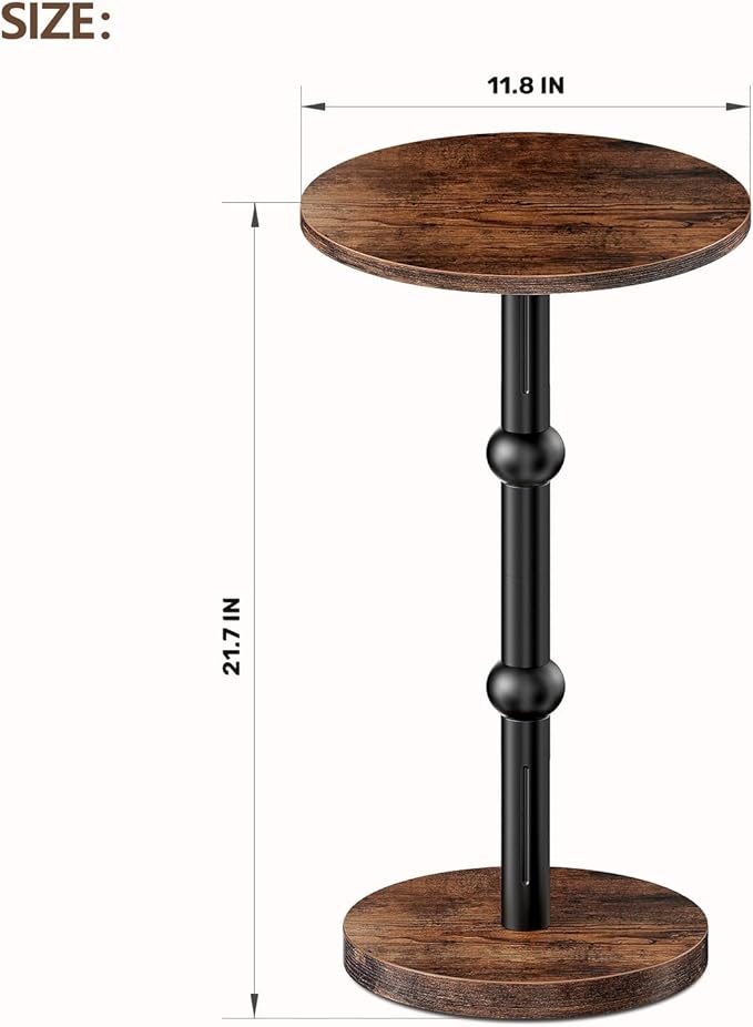 Drink Table, Small Round Side Table - Image 3