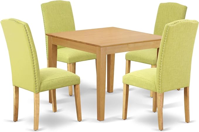 East West Furniture OXEN5-OAK-07 5 Piece Dining Table Set by EastWestFurniture