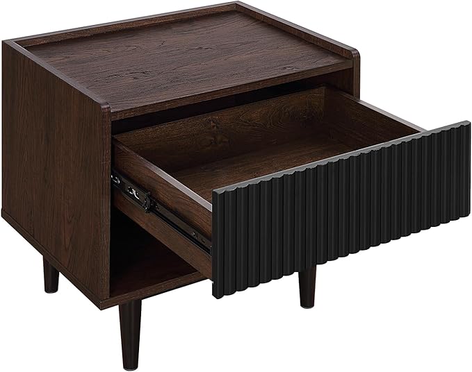 Manhattan Comfort Duane Mid Century Modern Ribbed Nightstand and Coffee Table - Image 10