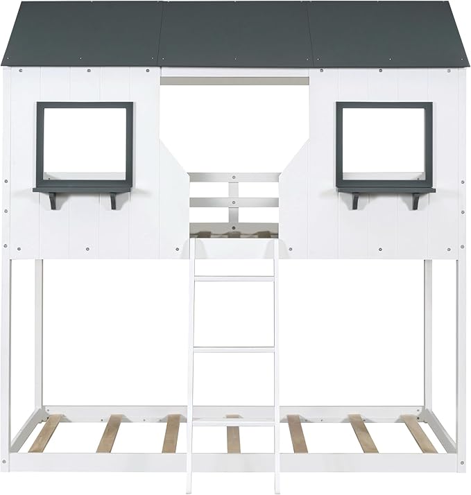 Ball & Cast Twin Over Twin Size Playhouse Bunk Bed - Image 7