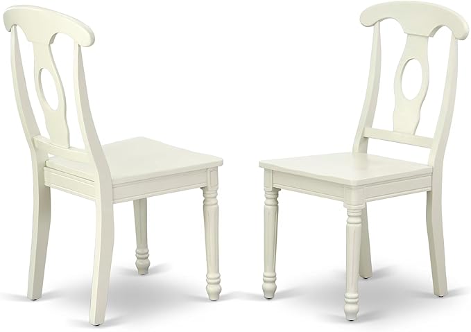 East West Furniture DOKE9-LWH-W 9 Piece Dining Set Includes a Rectangle Dining - Image 4