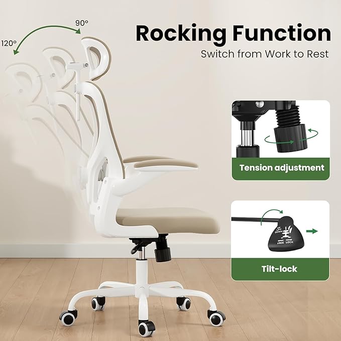 Ergonomic Office Chair, Comfy Home Office Chair High Back Computer Chair - Image 4