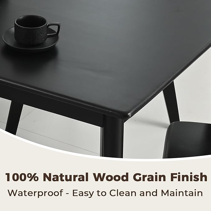 DELAVIN 29.5" Solid Wood Dining Table, Modern Small Dining Table, Square - Image 6