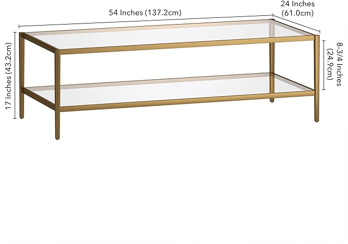 Henn&Hart 54" Wide Rectangular Coffee Table - Image 9