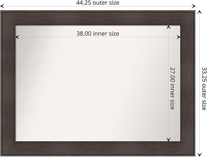 Amanti Art Brown Bathroom Mirror - Image 4