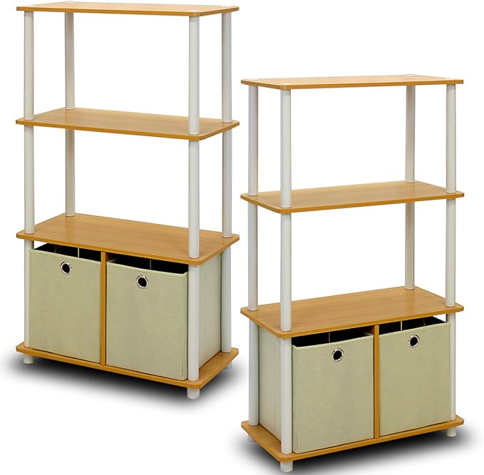 Furinno Go Green 4-Tier Multipurpose Storage Rack Shelving Unit by Furinno-FitsYourSpaceFitsYourBudget