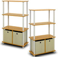 Furinno Go Green 4-Tier Multipurpose Storage Rack Shelving Unit by Furinno-FitsYourSpaceFitsYourBudget