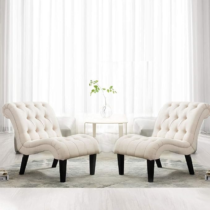 Yongqiang Accent Chair for Bedroom Living Room Chairs Tufted Upholstered Lounge - Image 8