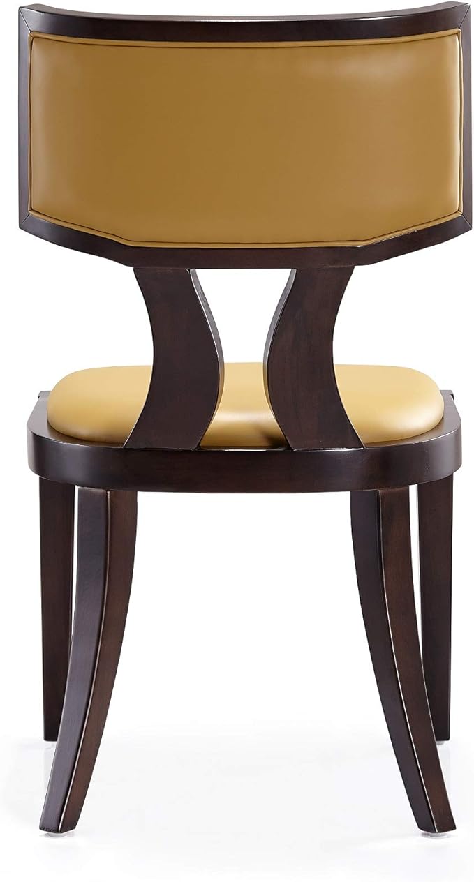 Manhattan Comfort Pulitzer Faux Leather Dining Chairs Set of 2, Solid Beech Wood - Image 8