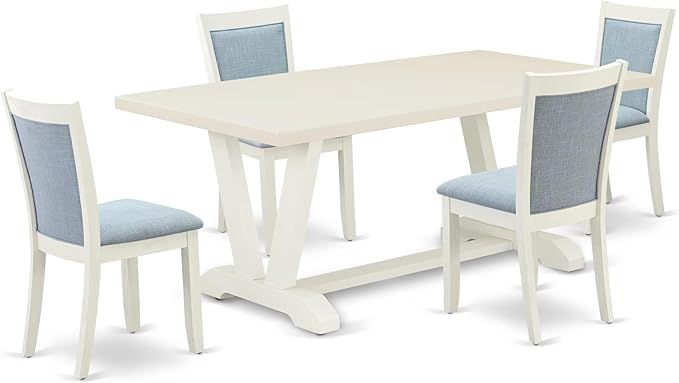 East West Furniture V027MZ015-5 5 Piece Kitchen Table & Chairs Set Includes a by EastWestFurniture