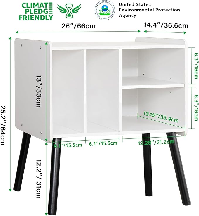 Record Player Table, Mid-Century Record Player Stand - Image 2