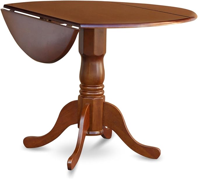 East West Furniture DLCL5-BMK-W 5 Piece Dining Room Table Set Includes a Round - Image 4