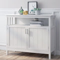 RASOO Buffet Cabinet White Kitchen Sideboard Buffet Storage Server Cupboard by RASOO