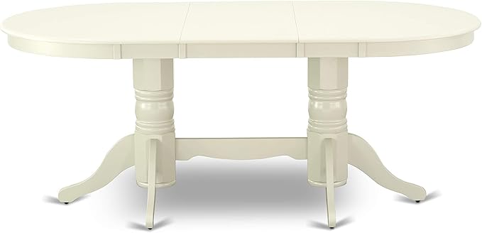 East West Furniture VAVA9-LWH-W 9 Piece Dining Room Table Set Includes an Oval - Image 7