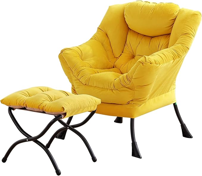 Lazy Chair and Ottoman, Large Accent Lounge Chair by Givjoy