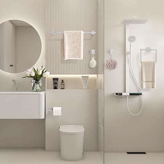 YACVCL Towel Bar Set, 10 Pieces Bathroom Hardware Set Brushed Nickel Bathroom - Image 7