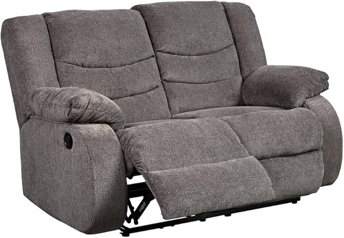 Signature Design by Ashley Loveseat Reclining, Dark Gray by SignatureDesignbyAshley