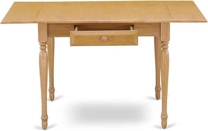 East West Furniture MZAN3-OAK-LC 3 Piece Kitchen Table & Chairs Set Contains a - Image 7